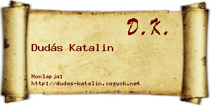 Dudás Katalin névjegykártya